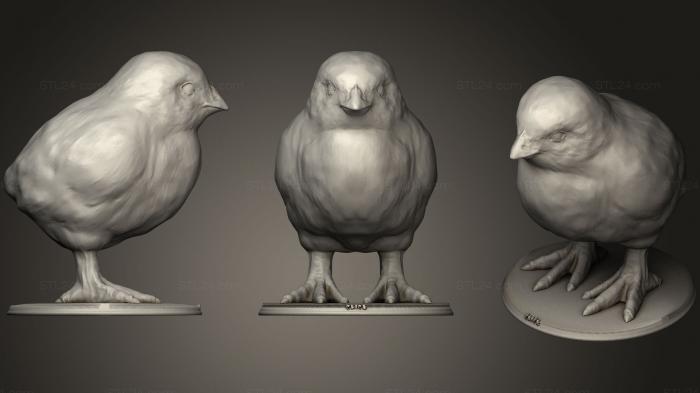 Animal figurines (Realistic Chick, STKJ_1400) 3D models for cnc
